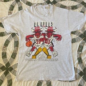 VTG 1992 Back to Back NBA World Champions Chicago Bulls Da Bulls Tee Size Large